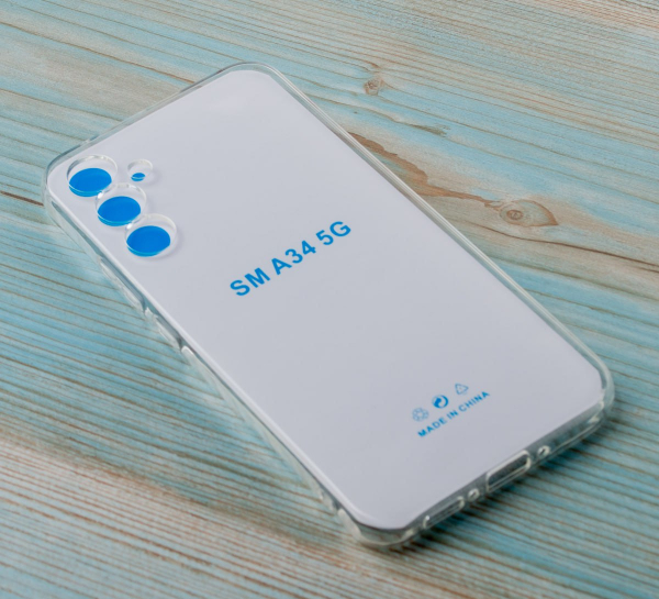 Силиконовый чехол CRYSTAL CASE для Samsung A34 прозрачный