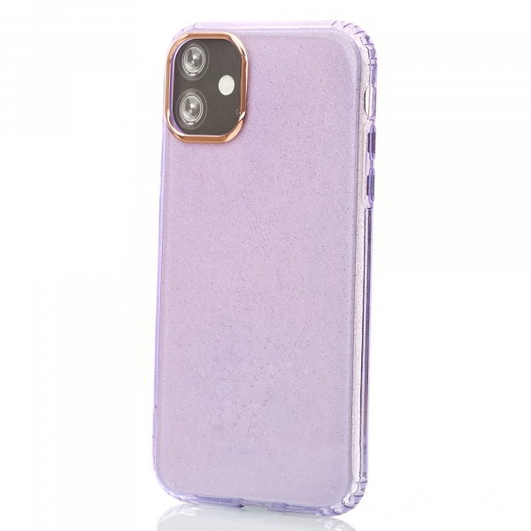 Силиконовый чехол DARK GLITTER для iPhone 11 фиолетовый