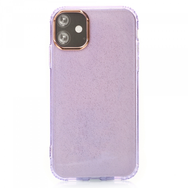 Силиконовый чехол DARK GLITTER для iPhone 11 фиолетовый