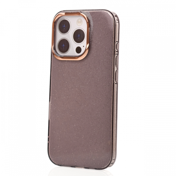 Силиконовый чехол DARK GLITTER для iPhone 16 Pro черный