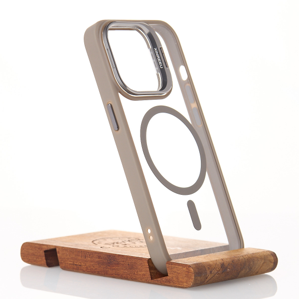Силиконовый чехол MagSafe CAMERA GLASS PROTECTION для iPhone 14 серый