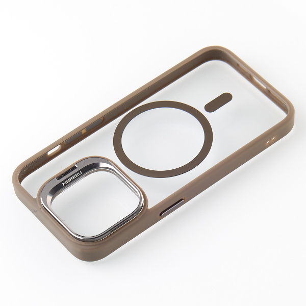 Силиконовый чехол MagSafe CAMERA GLASS PROTECTION для iPhone 14 серый