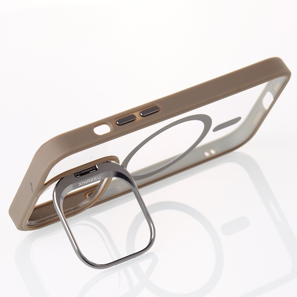 Силиконовый чехол MagSafe CAMERA GLASS PROTECTION для iPhone 14 серый