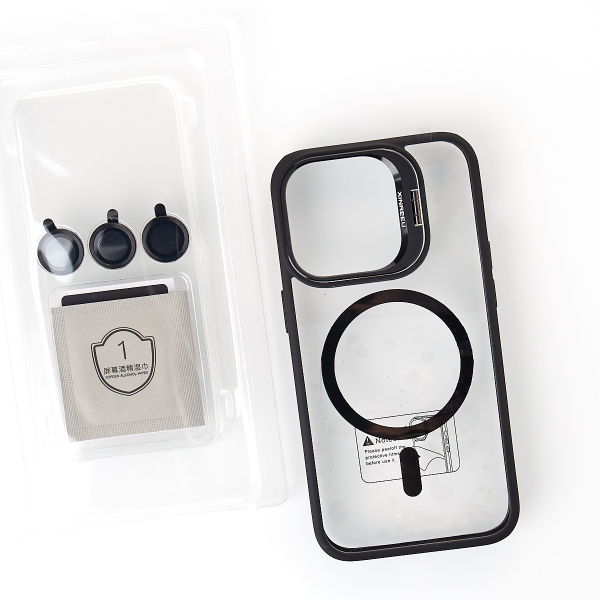 Силиконовый чехол MagSafe CAMERA GLASS PROTECTION для iPhone 14 черный