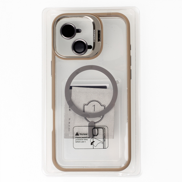 Силиконовый чехол MagSafe CAMERA GLASS PROTECTION для iPhone 16 серый