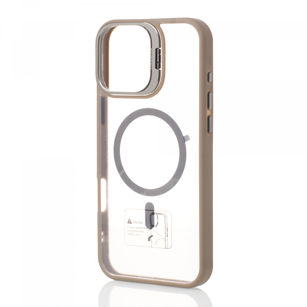 Силиконовый чехол MagSafe CAMERA GLASS PROTECTION для iPhone 16 Plus серый