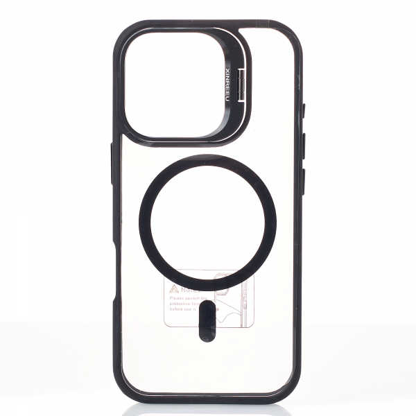 Силиконовый чехол MagSafe CAMERA GLASS PROTECTION для iPhone 16 черный