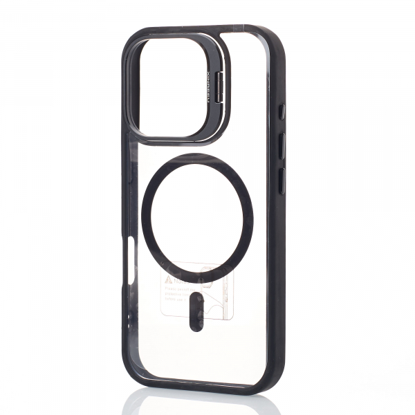 Силиконовый чехол MagSafe CAMERA GLASS PROTECTION для iPhone 16 черный