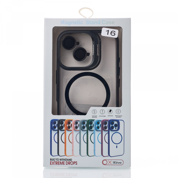 Силиконовый чехол MagSafe CAMERA GLASS PROTECTION для iPhone 16 черный