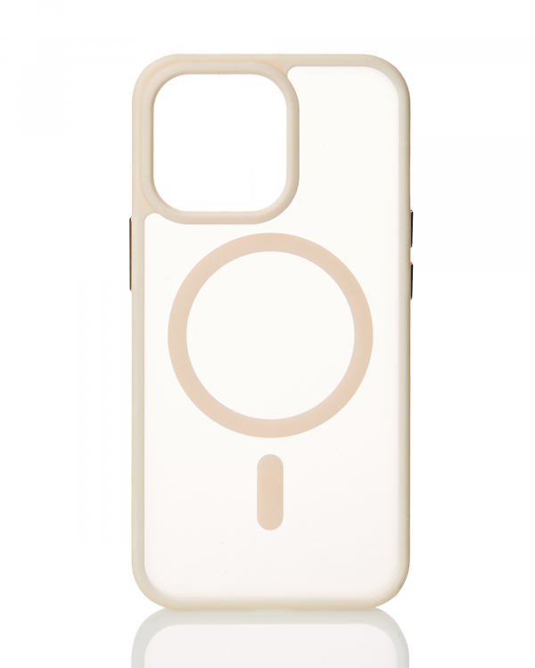 Силиконовый чехол MATTE с поддержкой MagSafe для iPhone 13 Pro cream