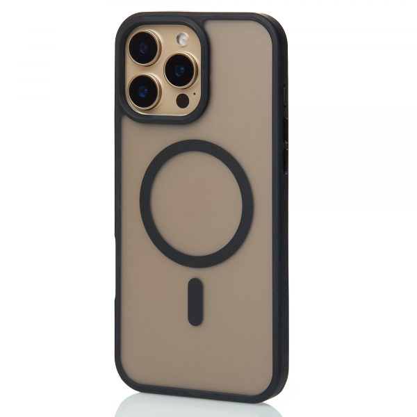 Силиконовый чехол MATTE с поддержкой MagSafe для iPhone 16 Pro classic black