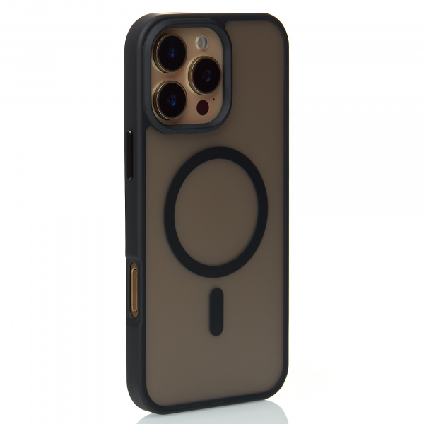 Силиконовый чехол MATTE с поддержкой MagSafe для iPhone 16 Pro classic black