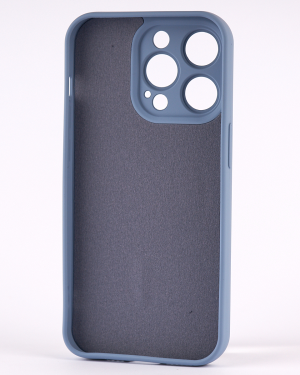 Силиконовый чехол MagSafe SOFT для iPhone 14 Pro серо-синий