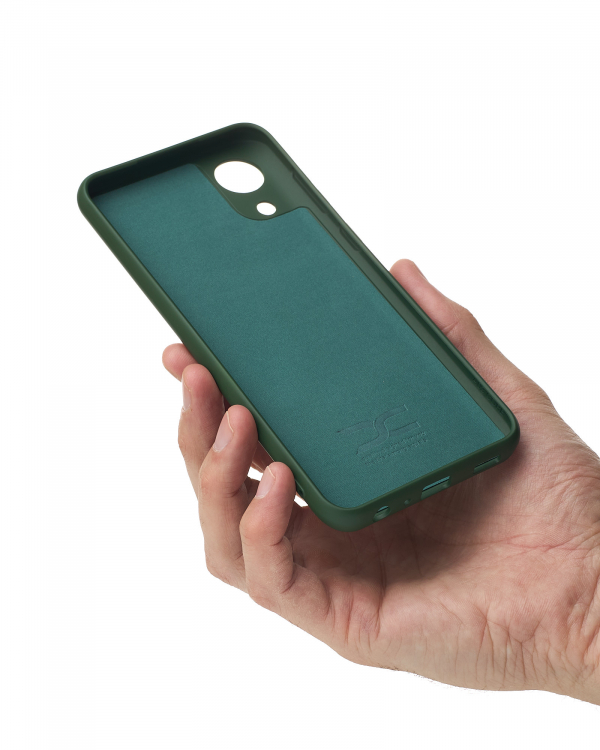 Силиконовый чехол SOFT Silicone Case для Samsung A03 Core (без лого) темно-зеленый