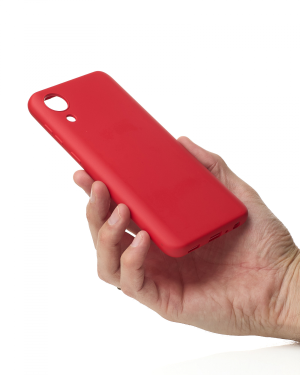Силиконовый чехол SOFT Silicone Case для Samsung A03 Core (без лого) красный