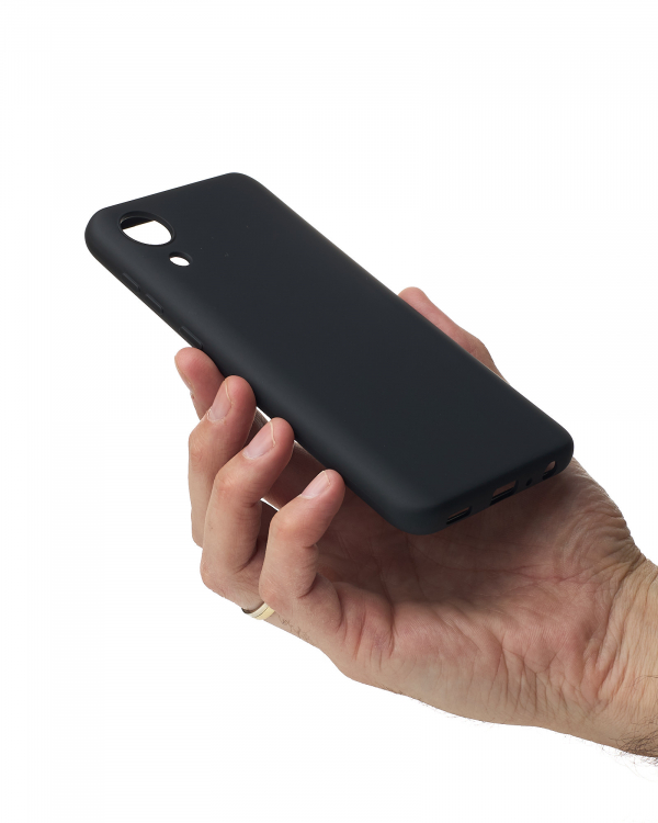 Силиконовый чехол SOFT Silicone Case для Samsung A03 Core (без лого) черный