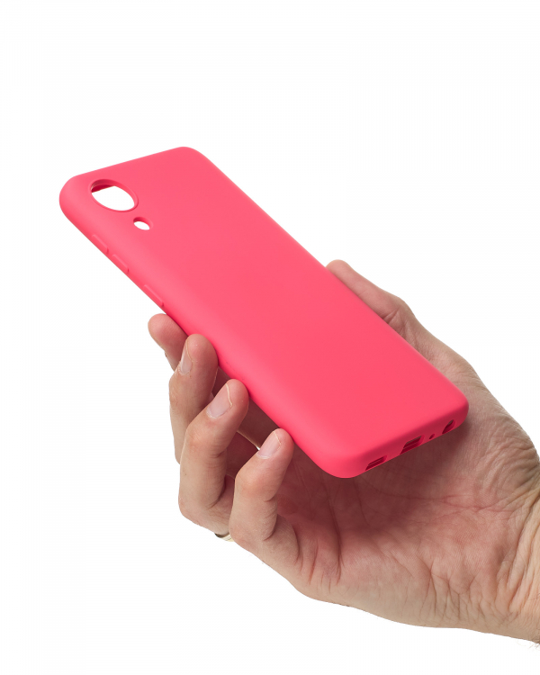 Силиконовый чехол SOFT Silicone Case для Samsung A03 Core (без лого) малиновый