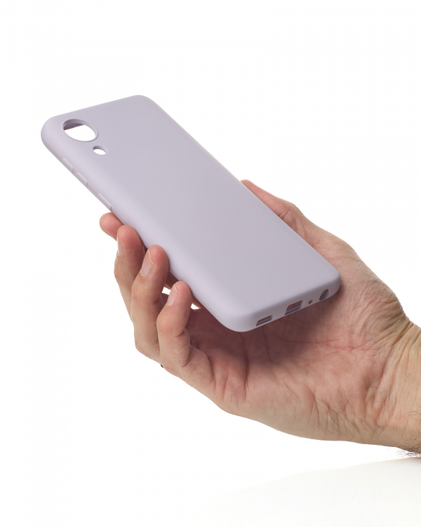 Силиконовый чехол SOFT Silicone Case для Samsung A03 Core (без лого) глициния