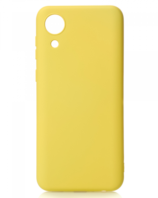 Силиконовый чехол SOFT Silicone Case для Samsung A03 Core (без лого) лимонный