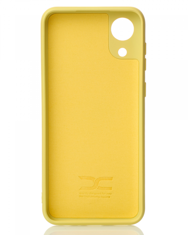 Силиконовый чехол SOFT Silicone Case для Samsung A03 Core (без лого) лимонный