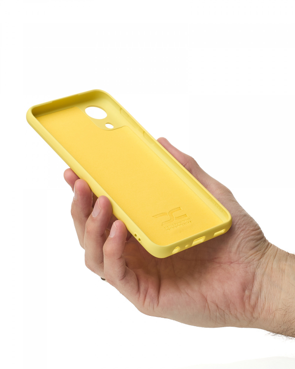 Силиконовый чехол SOFT Silicone Case для Samsung A03 Core (без лого) лимонный
