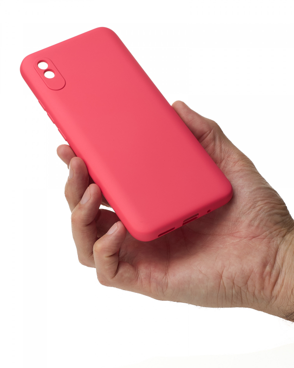 Силиконовый чехол SOFT Silicone Case для Xiaomi Redmi 9A/9i Sport/9a Sport (без лого) малиновый