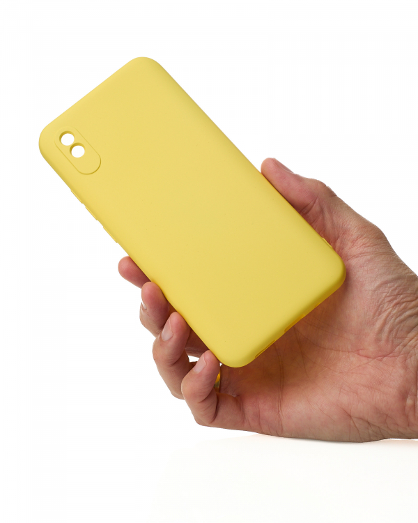 Силиконовый чехол SOFT Silicone Case для Xiaomi Redmi 9A/9i Sport/9a Sport (без лого) лимонный