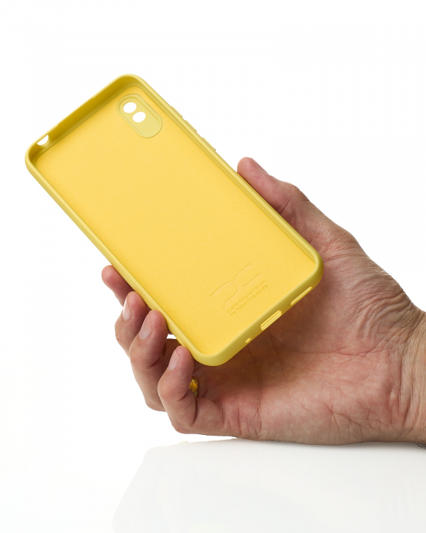 Силиконовый чехол SOFT Silicone Case для Xiaomi Redmi 9A/9i Sport/9a Sport (без лого) лимонный