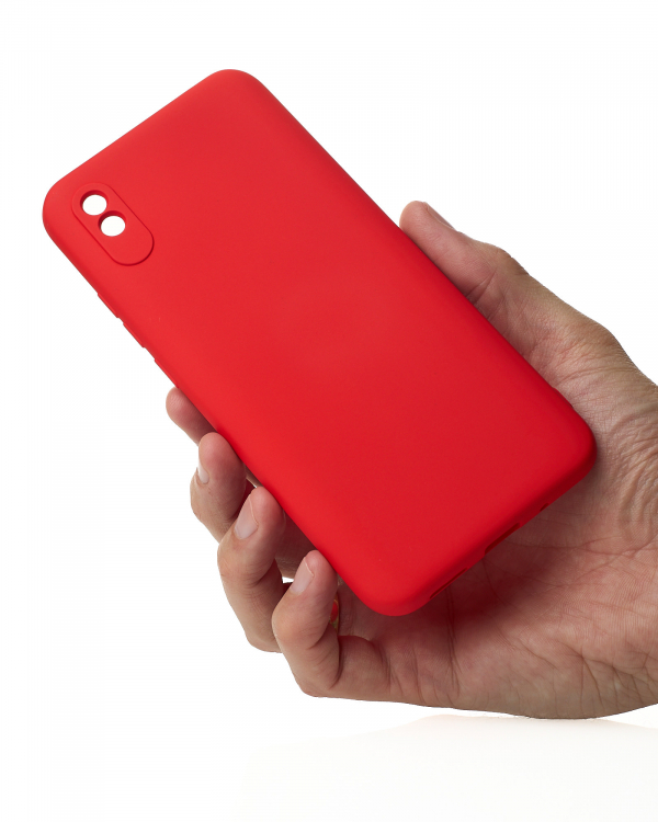 Силиконовый чехол SOFT Silicone Case для Xiaomi Redmi 9A/9i Sport/9a Sport (без лого) красный