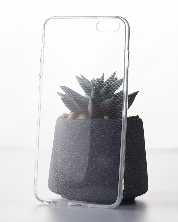 Силиконовый чехол WS для iPhone 6 Plus прозрачный