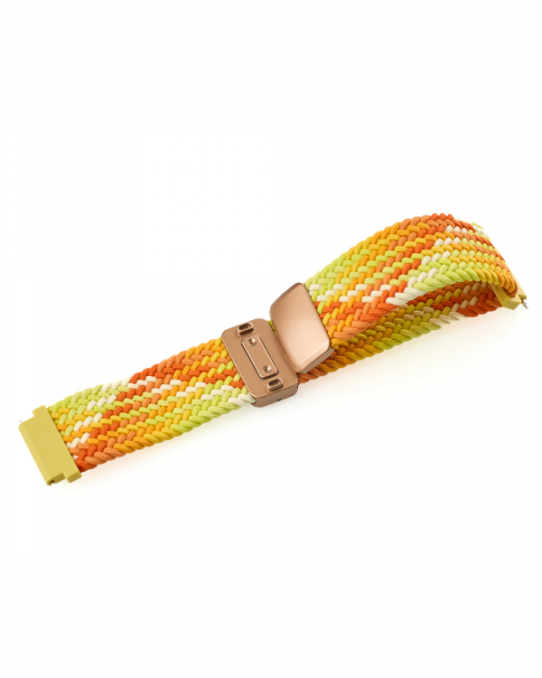 Ремешок для часов UNIVERSAL "Nylon Braided Magnetic" 22 мм orange yellow