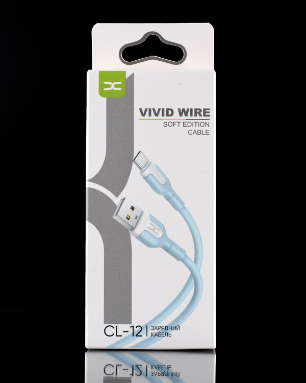 USB cable DC Type-C (CL-12) 2.1A голубой