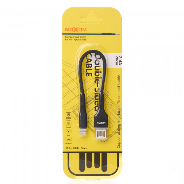 USB cable MOXOM Lightning (MX-CB07) 20cm черный