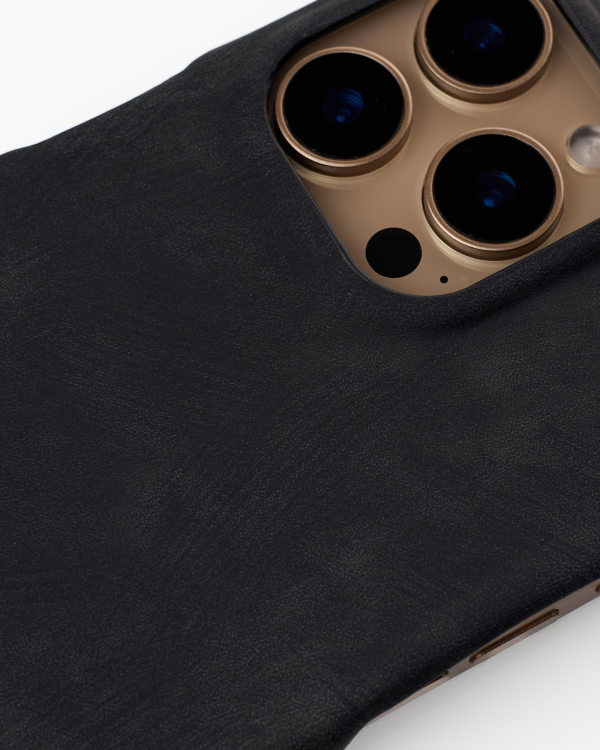 Чехол LEATHER Case для iPhone 16 Pro black