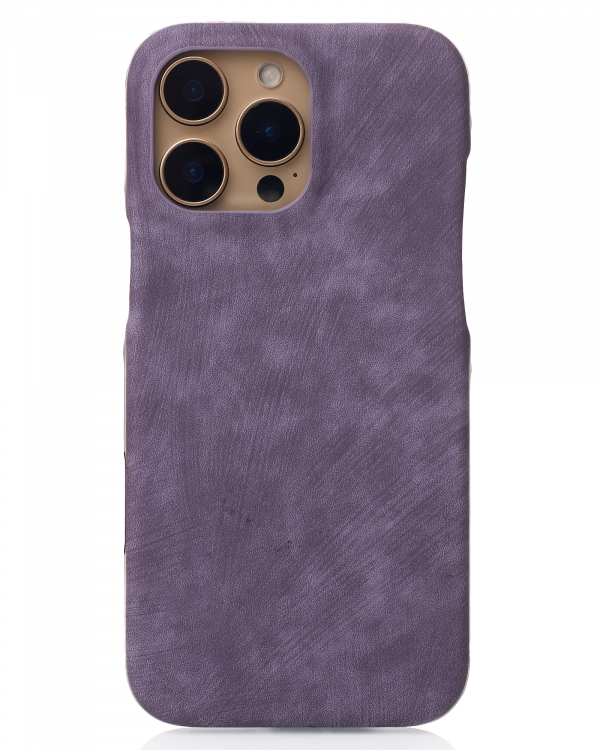Чехол LEATHER Case для iPhone 16 Pro deep purple