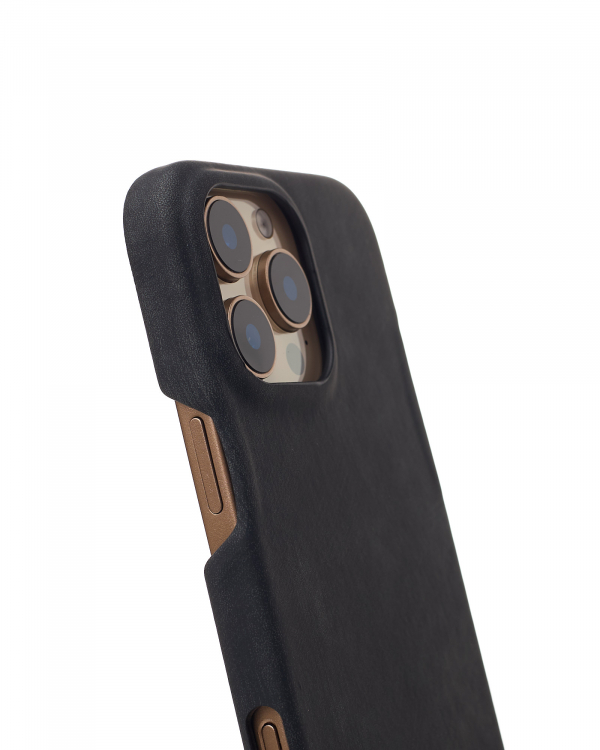 Чехол LEATHER Case для iPhone 16 Pro Max black