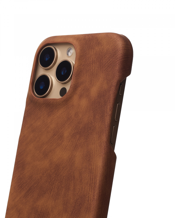 Чехол LEATHER Case для iPhone 16 Pro Max brown
