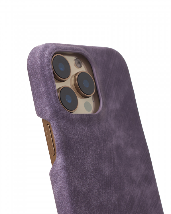 Чехол LEATHER Case для iPhone 16 Pro Max deep purple