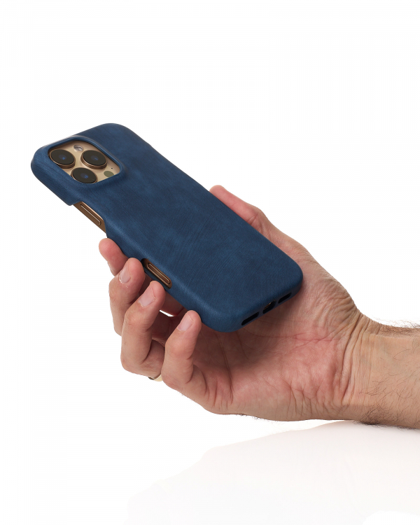 Чехол LEATHER Case для iPhone 16 Pro Max denim