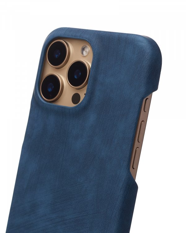 Чехол LEATHER Case для iPhone 16 Pro Max denim