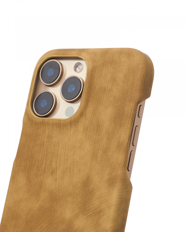 Чехол LEATHER Case для iPhone 16 Pro Max desert titanium