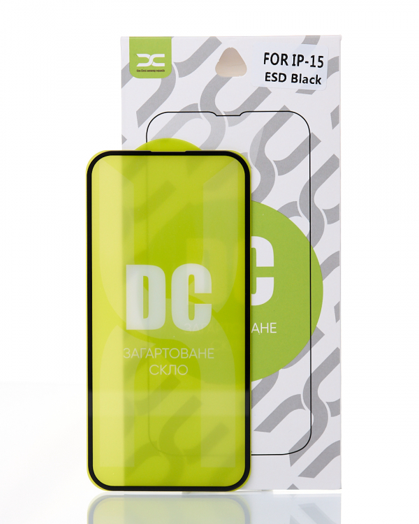 Защитное стекло DC для iPhone 15 / iPhone 16 черный