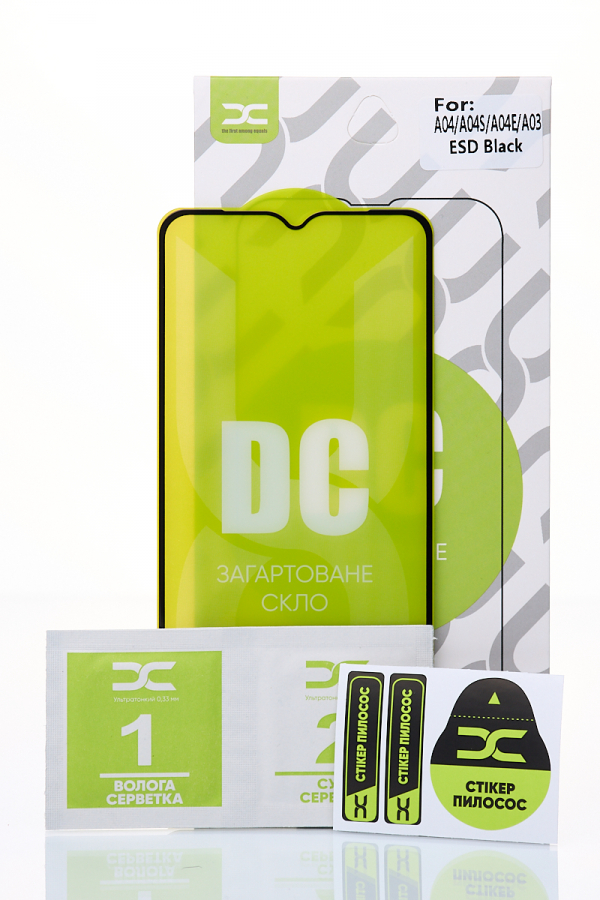 Защитное стекло DC для Samsung A04 черный